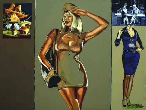 "isimsiz" eseri ADNAN YALIM tarafından 2007 yılında 100x130 cm ölçülerinde Tuval üzeri akrilik boya tekniği ile yapılmıştır.