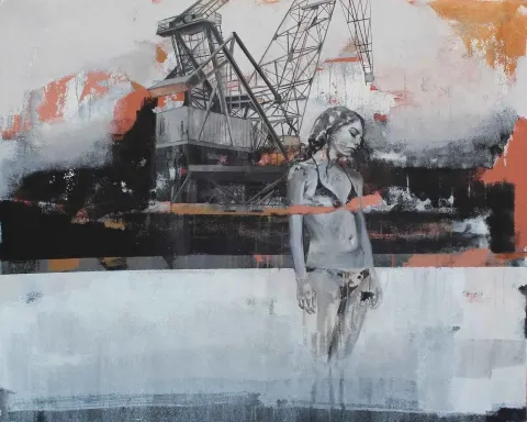"isimsiz" eseri ŞAHİN DEMİR tarafından 2013 yılında 116x140 cm ölçülerinde Tuval üzeri yağlı boya tekniği ile yapılmıştır.