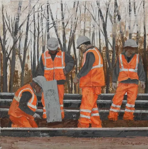 "isimsiz" eseri ŞAHİN DEMİR tarafından 2015 yılında 25x25 cm ölçülerinde Tuval üzeri akrilik boya tekniği ile yapılmıştır.