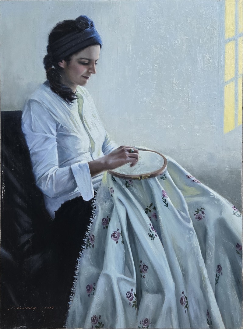 FATİH KARAKAŞ — Nakış işleyen genç kız, 2014