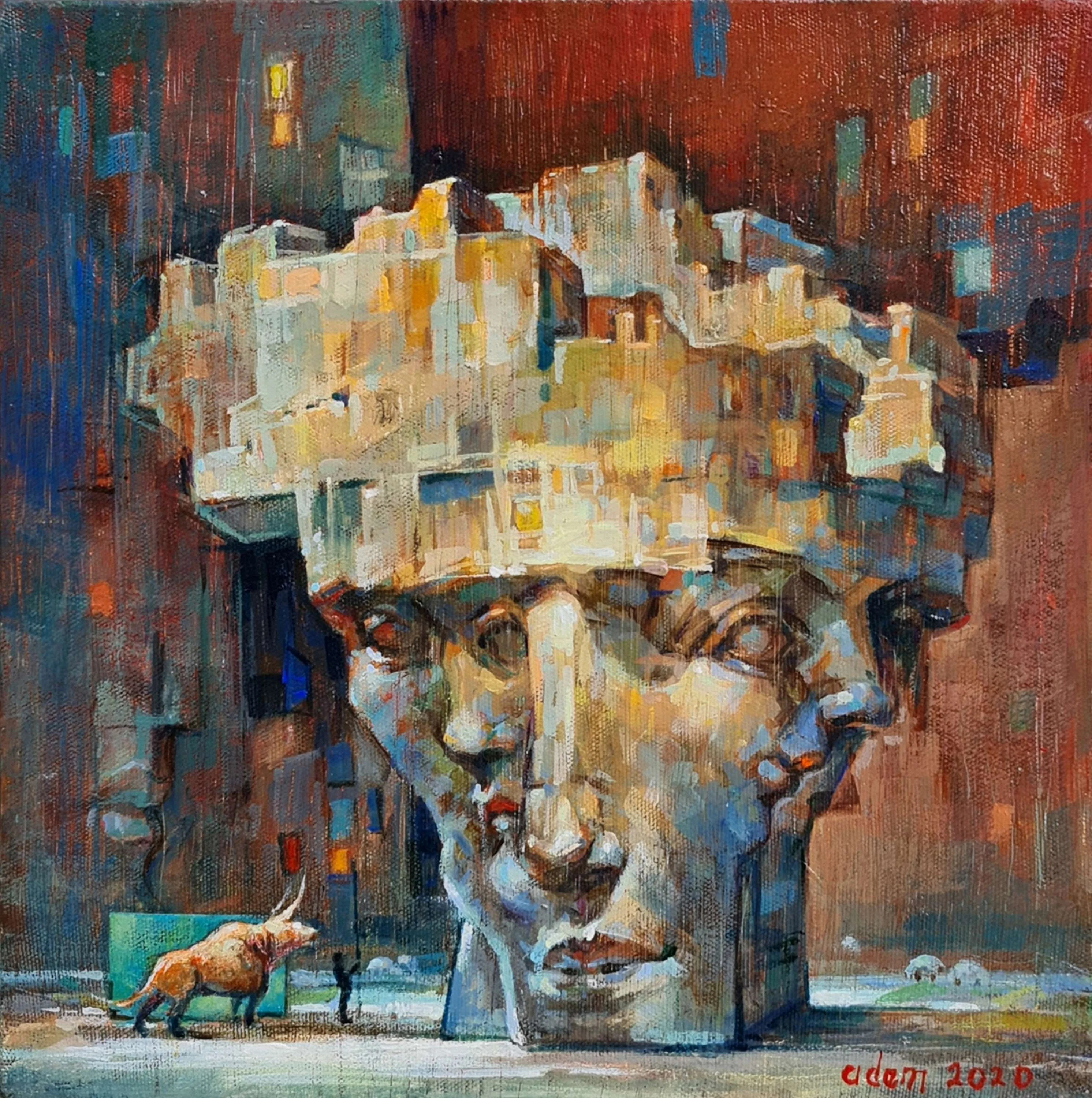 "Seyran-II" eseri ADEM BAŞPINAR tarafından 2020 yılında 25x25 cm ölçülerinde Tuval üzeri yağlı boya tekniği ile yapılmıştır.
