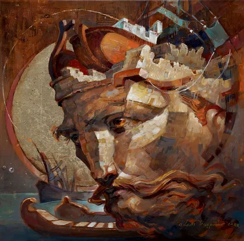 "Barbarossa" eseri ADEM BAŞPINAR tarafından 2023 yılında 40x40 cm ölçülerinde Tuval üzeri akrilik boya tekniği ile yapılmıştır.