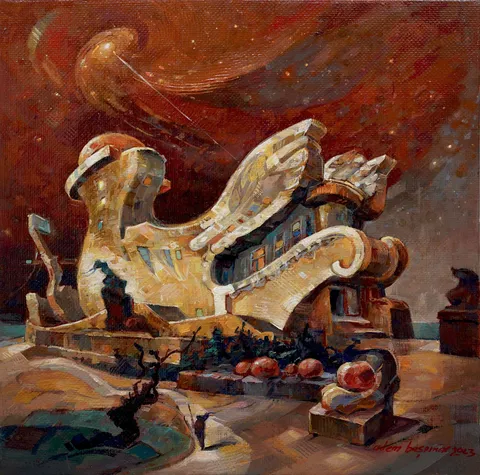 ADEM BAŞPINAR — “Per”, 2023 "Per" eseri ADEM BAŞPINAR tarafından 2023 yılında 40x40 cm ölçülerinde Tuval üzeri akrilik boya tekniği ile yapılmıştır.