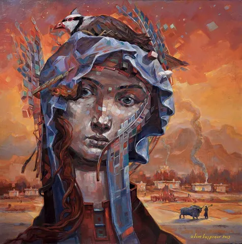 ADEM BAŞPINAR — “Şirin-III”, 2023 "Şirin-III" eseri ADEM BAŞPINAR tarafından 2023 yılında 60x60 cm ölçülerinde Tuval üzeri akrilik boya tekniği ile yapılmıştır.