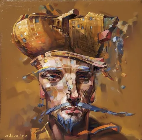 ADEM BAŞPINAR — “Fert”, 2023 "Fert" eseri ADEM BAŞPINAR tarafından 2023 yılında 25x25 cm ölçülerinde Tuval üzeri akrilik boya tekniği ile yapılmıştır.