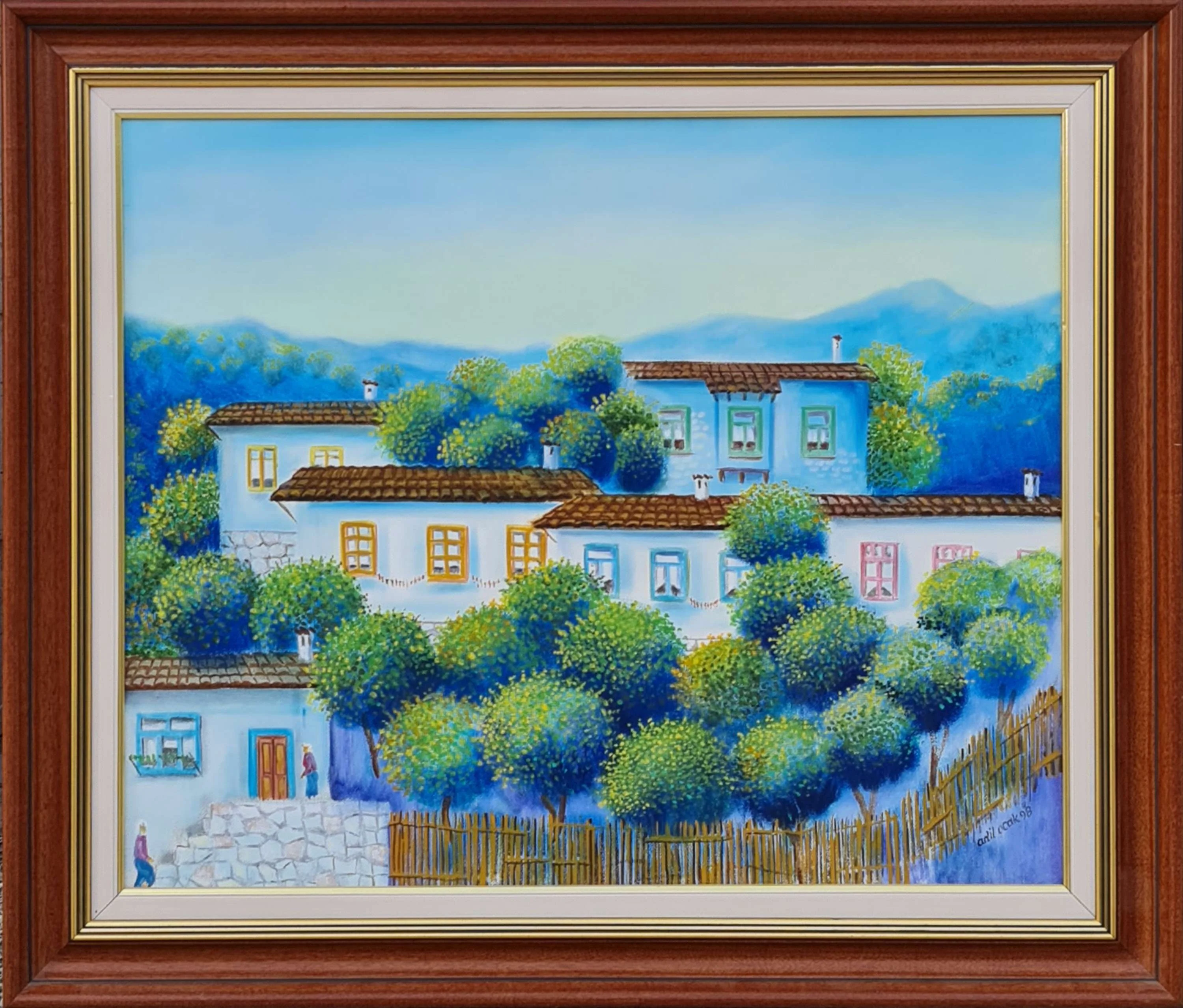 "İsimsiz" eseri ADİL OCAK tarafından 1998 yılında 45x55 cm ölçülerinde Tuval üzeri yağlı boya tekniği ile yapılmıştır.