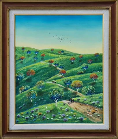 ADİL OCAK — “İsimsiz”, 1998 "İsimsiz" eseri ADİL OCAK tarafından 1998 yılında 55x45 cm ölçülerinde Tuval üzeri yağlı boya tekniği ile yapılmıştır.