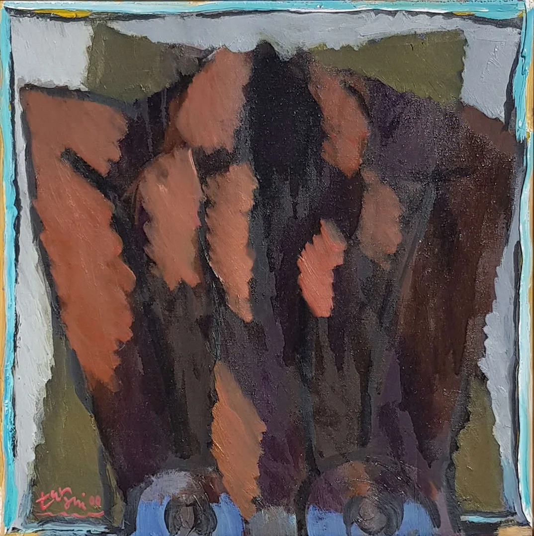 "İsimsiz" eseri ADNAN TURANİ tarafından 2000 yılında 50x50 cm ölçülerinde Tuval üzeri yağlı boya tekniği ile yapılmıştır.