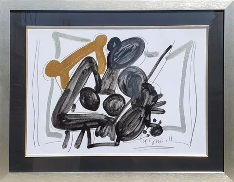 ADNAN TURANİ — “İsimsiz”, 2011 "İsimsiz" eseri ADNAN TURANİ tarafından 2011 yılında 50x70 cm ölçülerinde Kağıt üzeri karışık teknik tekniği ile yapılmıştır.