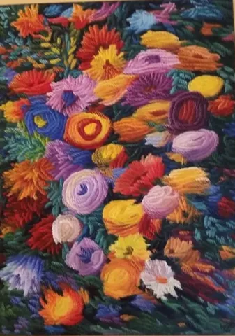 AHMET YEŞİL — “Çiçekler”, 2006 "Çiçekler" eseri AHMET YEŞİL tarafından 2006 yılında 110x80 cm ölçülerinde Tuval üzeri yağlı boya tekniği ile yapılmıştır.