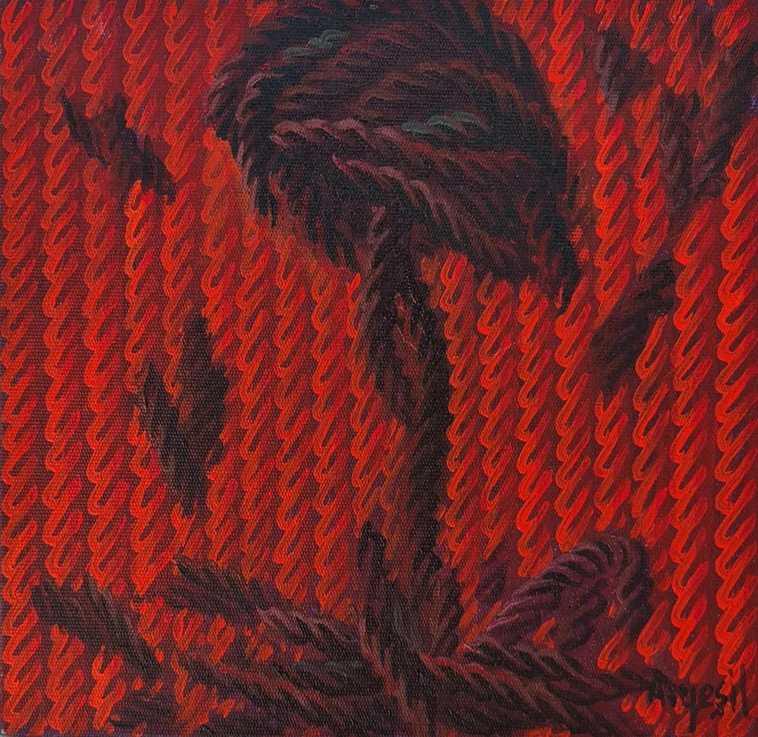"İsimsiz" eseri AHMET YEŞİL tarafından 2019 yılında 25x25 cm ölçülerinde Tuval üzeri yağlı boya tekniği ile yapılmıştır.