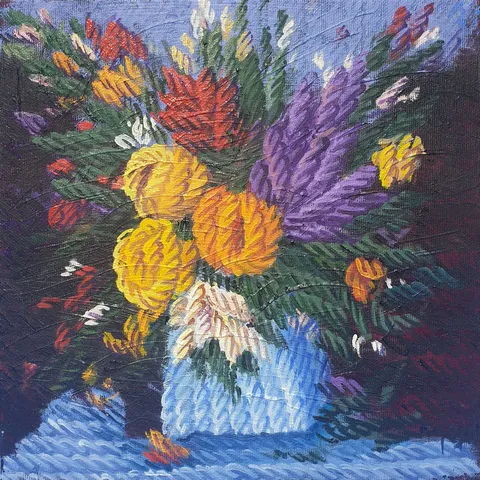 "İsimsiz" eseri AHMET YEŞİL tarafından 2007 yılında 25x25 cm ölçülerinde Tuval üzeri yağlı boya tekniği ile yapılmıştır.