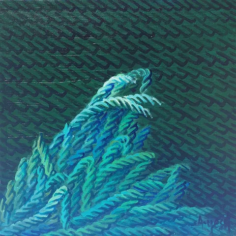 "İsimsiz" eseri AHMET YEŞİL tarafından 2018 yılında 25x25 cm ölçülerinde Tuval üzeri yağlı boya tekniği ile yapılmıştır.