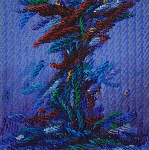 "İsimsiz" eseri AHMET YEŞİL tarafından 2016 yılında 25x25 cm ölçülerinde Tuval üzeri yağlı boya tekniği ile yapılmıştır.