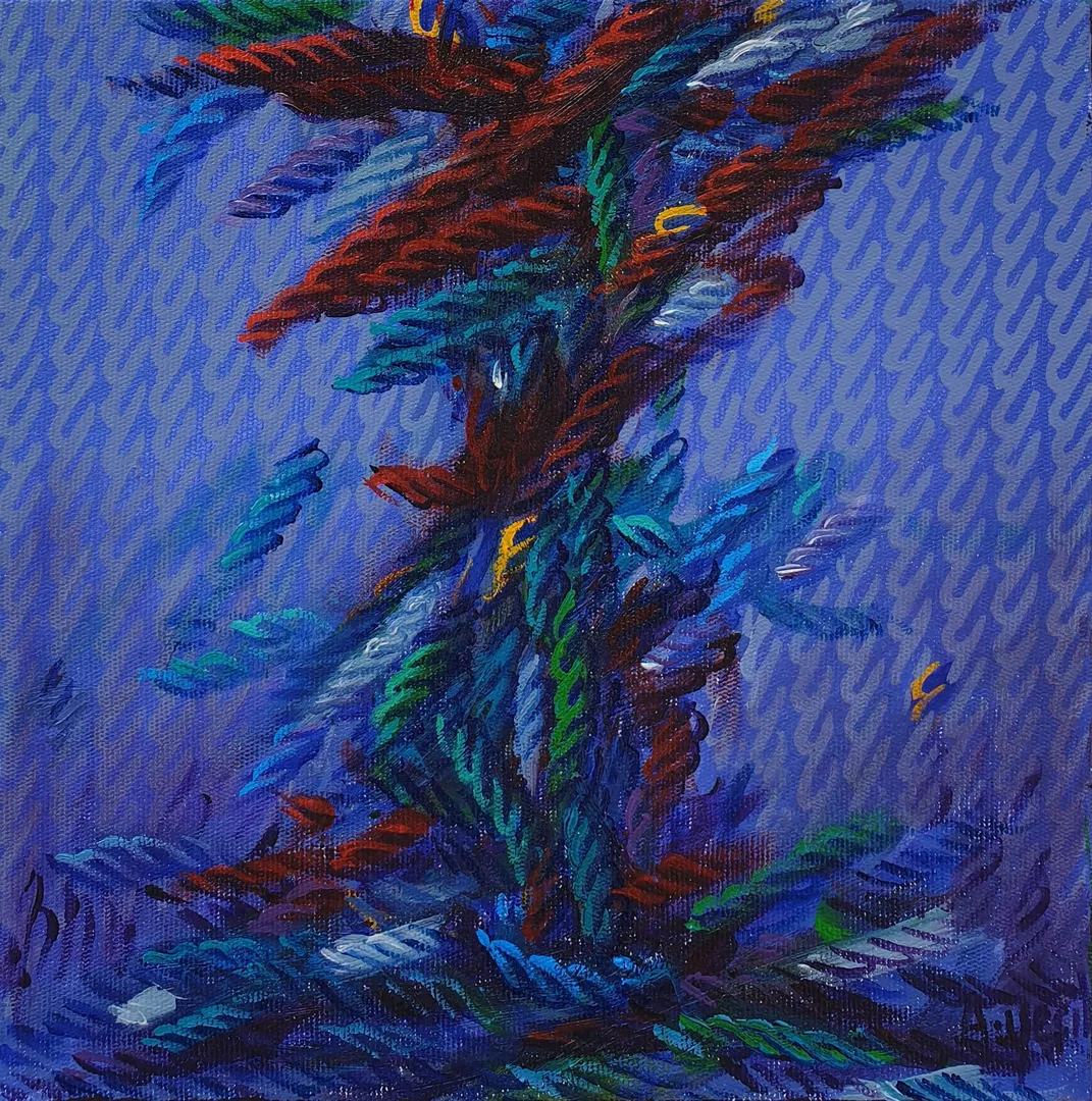 "İsimsiz" eseri AHMET YEŞİL tarafından 2016 yılında 25x25 cm ölçülerinde Tuval üzeri yağlı boya tekniği ile yapılmıştır.
