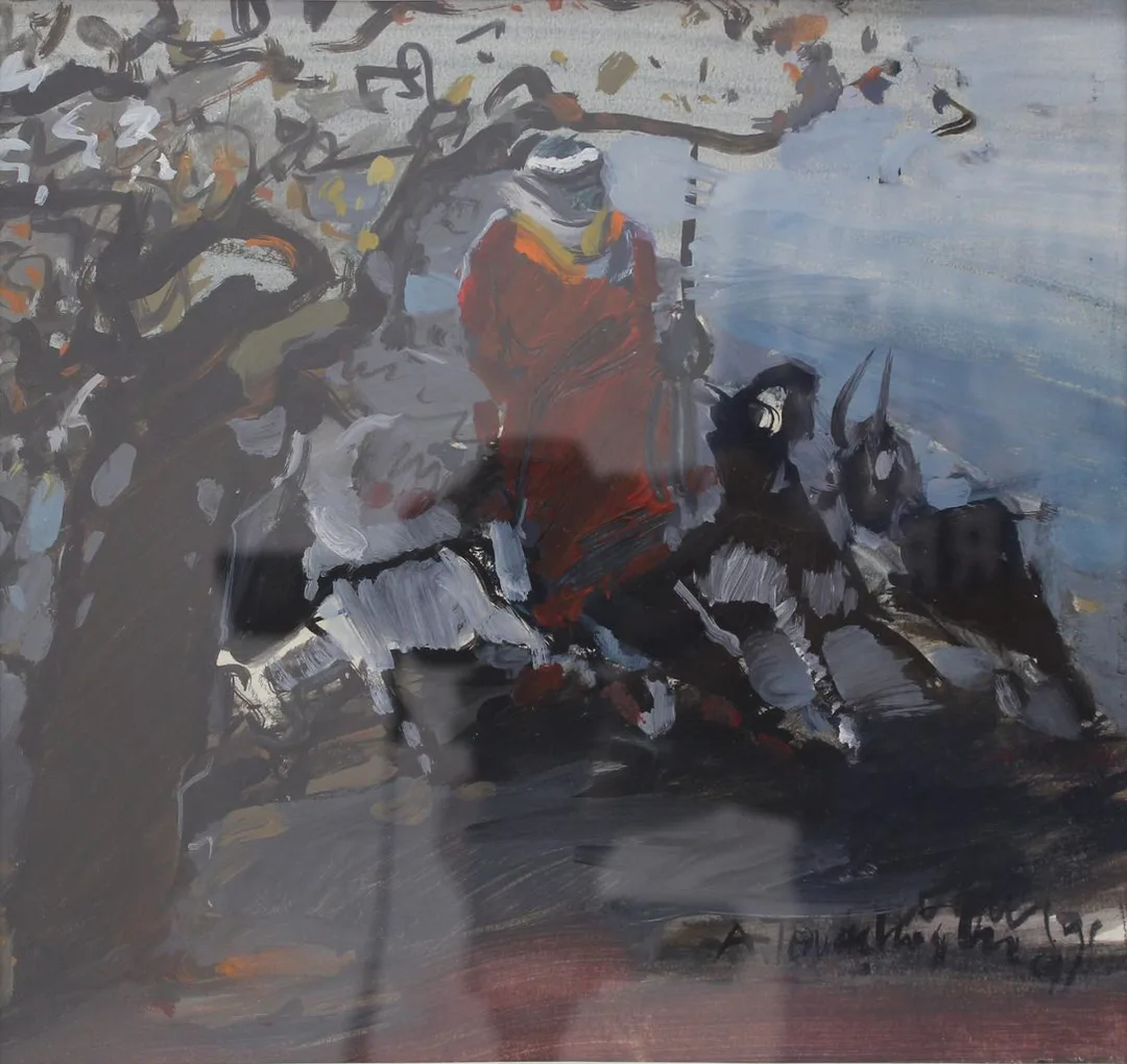 "İsimsiz" eseri AKDOĞAN TOPAÇLIOĞLU tarafından 22x24 cm ölçülerinde Kağıt üzeri yağlı boya tekniği ile yapılmıştır.