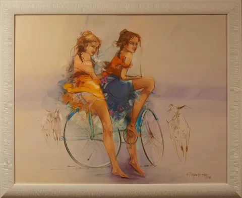 "İsimsiz" eseri AKDOĞAN TOPAÇLIOĞLU tarafından 2011 yılında 80x100 cm ölçülerinde Tuval üzeri yağlı boya tekniği ile yapılmıştır.