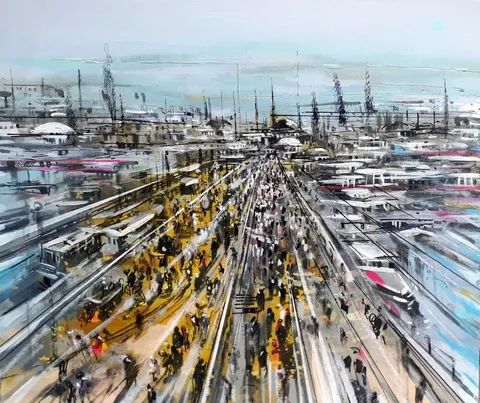 "İsimsiz" eseri AYHAN ÇETİN tarafından 2022 yılında 50x60 cm ölçülerinde Tuval üzeri akrilik boya tekniği ile yapılmıştır.