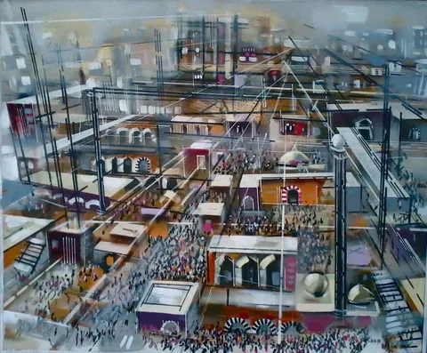 "Mardin" eseri AYHAN ÇETİN tarafından 100x120 cm ölçülerinde Tuval üzeri yağlı boya tekniği ile yapılmıştır.