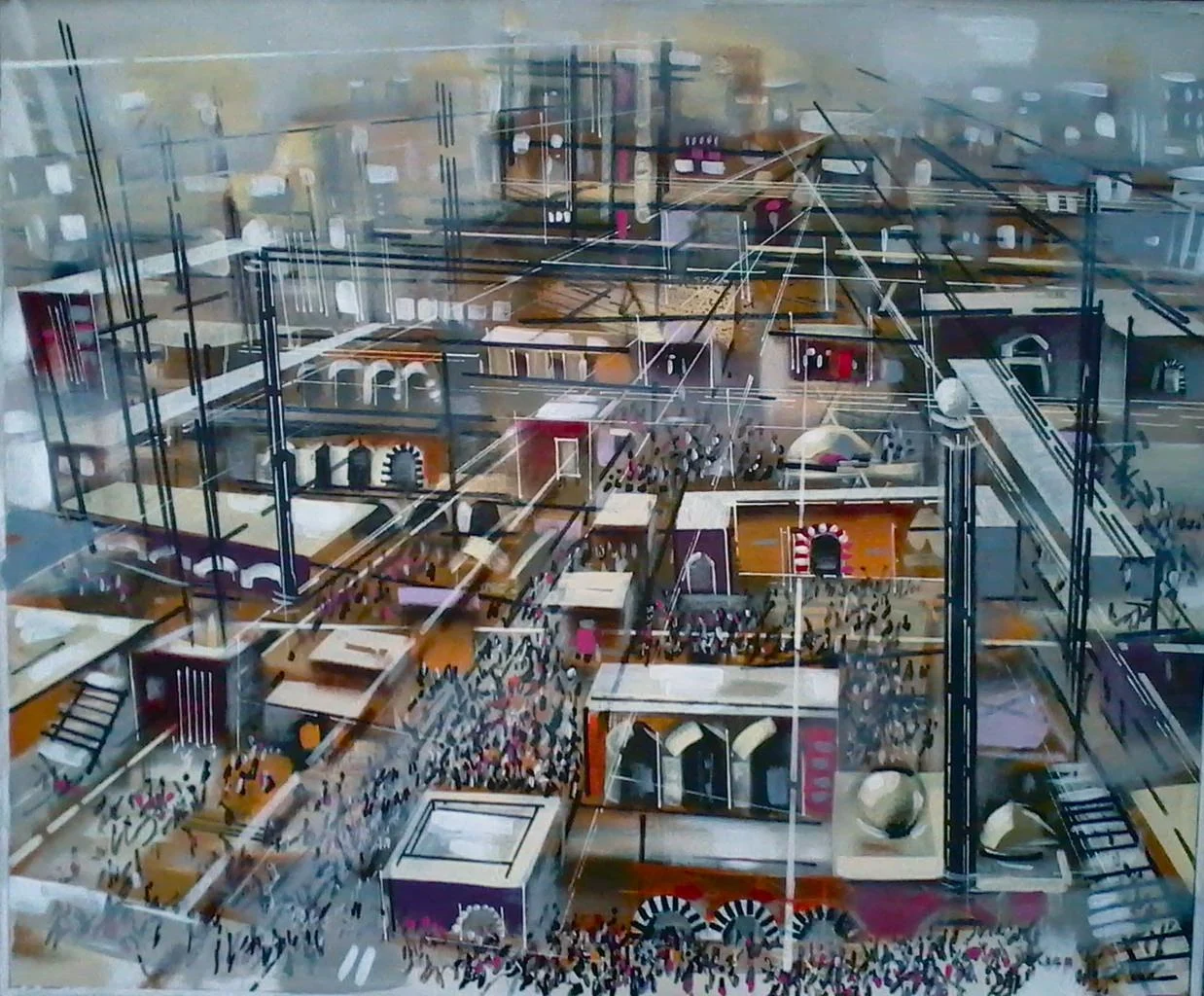"Mardin" eseri AYHAN ÇETİN tarafından 100x120 cm ölçülerinde Tuval üzeri yağlı boya tekniği ile yapılmıştır.