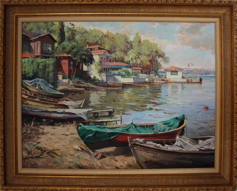 "Çubuklu Koyu" eseri AYHAN TÜRKER tarafından 2012 yılında 100x133 cm ölçülerinde Tuval üzeri yağlı boya tekniği ile yapılmıştır.