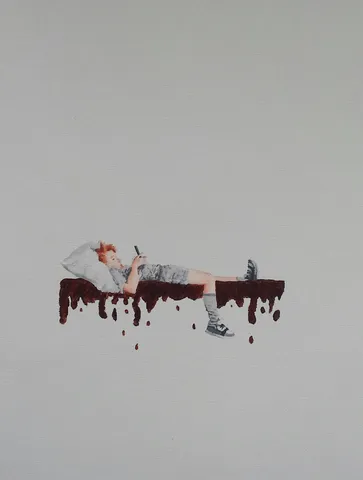 AYŞE TOPÇUOĞULLARI — “İsimsiz”, 2015 "İsimsiz" eseri AYŞE TOPÇUOĞULLARI tarafından 2015 yılında 40x30 cm ölçülerinde Tuval üzeri akrilik boya tekniği ile yapılmıştır.