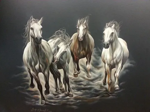 "İsimsiz" eseri BEHZAT FEYZULLAH tarafından 2014 yılında 70x100 cm ölçülerinde Tuval üzeri yağlı boya tekniği ile yapılmıştır.