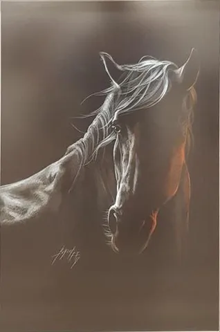 "İsimsiz" eseri BEHZAT FEYZULLAH tarafından 2017 yılında 64x45 cm ölçülerinde Kağıt üzeri pastel boya tekniği ile yapılmıştır.