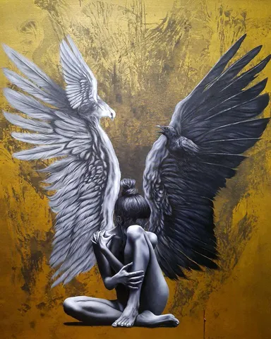 BEHZAT FEYZULLAH — “Kaos”, 2020 "Kaos" eseri BEHZAT FEYZULLAH tarafından 2020 yılında 150x120 cm ölçülerinde Tuval üzeri yağlı boya tekniği ile yapılmıştır.