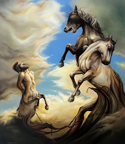 "İsimsiz" eseri BEHZAT FEYZULLAH tarafından 150x130 cm ölçülerinde Tuval üzeri yağlı boya tekniği ile yapılmıştır.