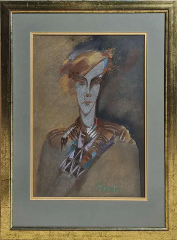 "İsimsiz" eseri BİHRAT MAVİTAN tarafından 1987 yılında 39x28 cm ölçülerinde Kağıt üzeri yağlı boya tekniği ile yapılmıştır.