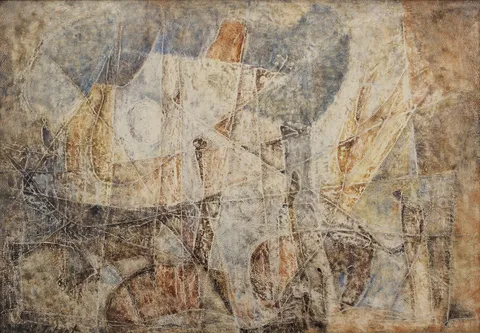 "İsimsiz" eseri CELAL TUTANT tarafından 70x100 cm ölçülerinde Kağıt üzeri yağlı boya tekniği ile yapılmıştır.