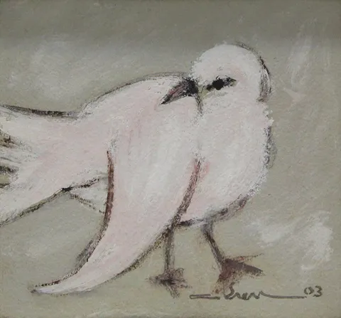 "İsimsiz" eseri CEMİL EREN tarafından 2003 yılında 17x18 cm ölçülerinde Duralit üzeri yağlı boya tekniği ile yapılmıştır.