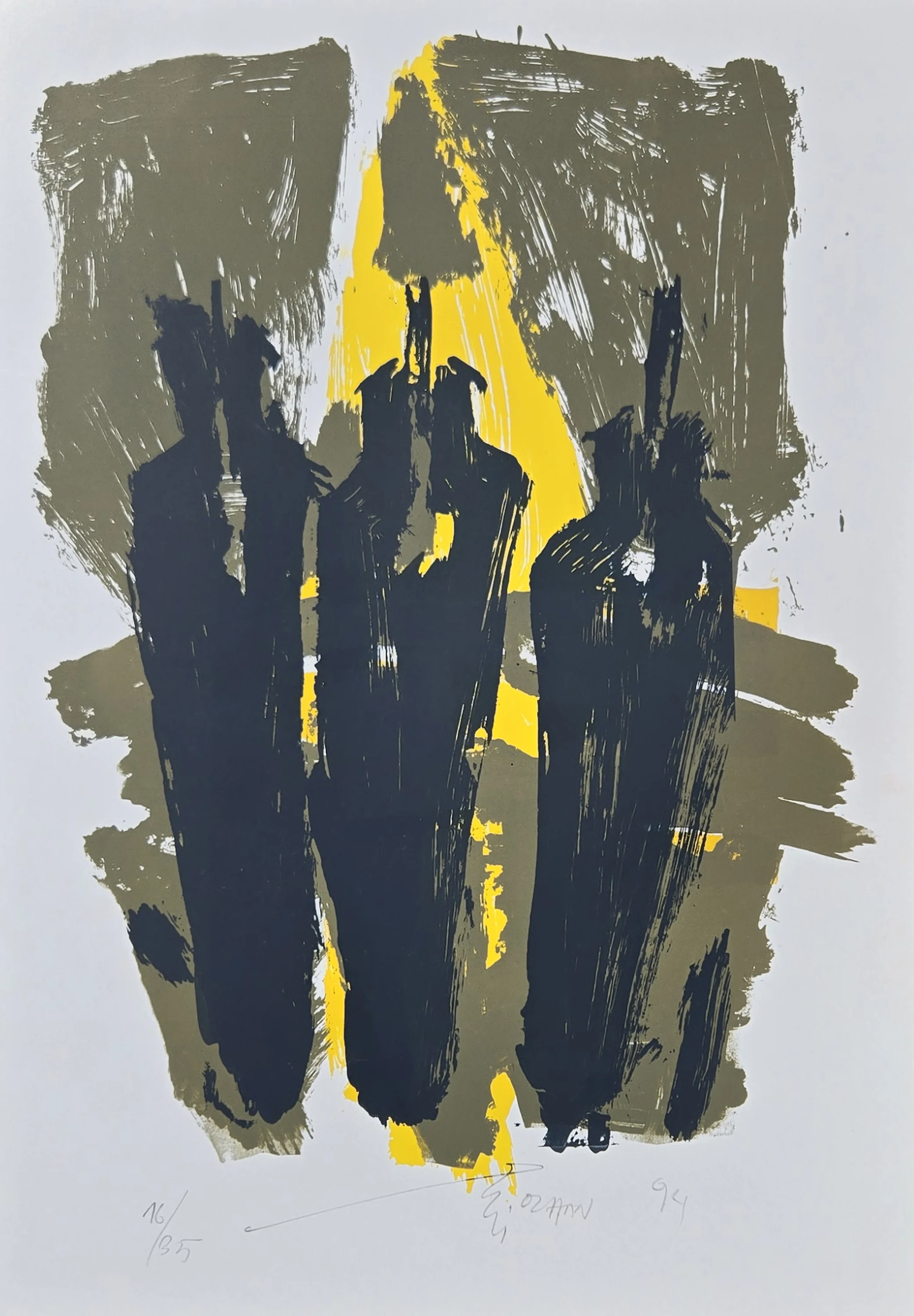 "İsimsiz" eseri CEZMİ ORHON tarafından 1994 yılında 46x33 cm ölçülerinde Serigrafi tekniği ile yapılmıştır.