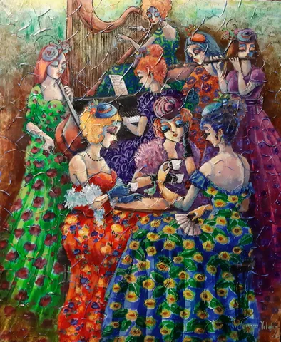 DERYA YILDIZ — “İsimsiz”, 2021 "İsimsiz" eseri DERYA YILDIZ tarafından 2021 yılında 60x50 cm ölçülerinde Tuval üzeri yağlı boya tekniği ile yapılmıştır.