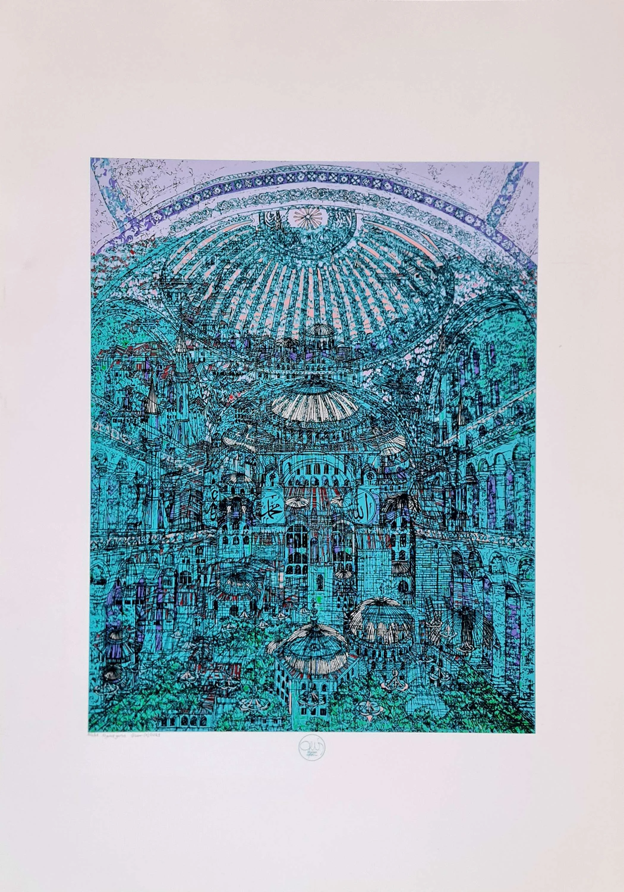 "Ayasofya'nın Gizemi(A)" eseri DEVRİM ERBİL tarafından 2023 yılında 100x70 cm ölçülerinde Serigrafi tekniği ile yapılmıştır.