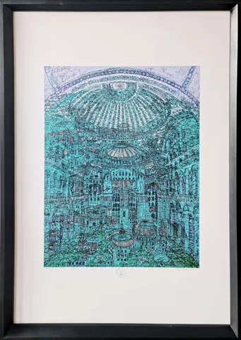 DEVRİM ERBİL — “Ayasofya'nın Gizemi (A)”, 2023 "Ayasofya'nın Gizemi (A)" eseri DEVRİM ERBİL tarafından 2023 yılında 100x70 cm ölçülerinde Serigrafi tekniği ile yapılmıştır.