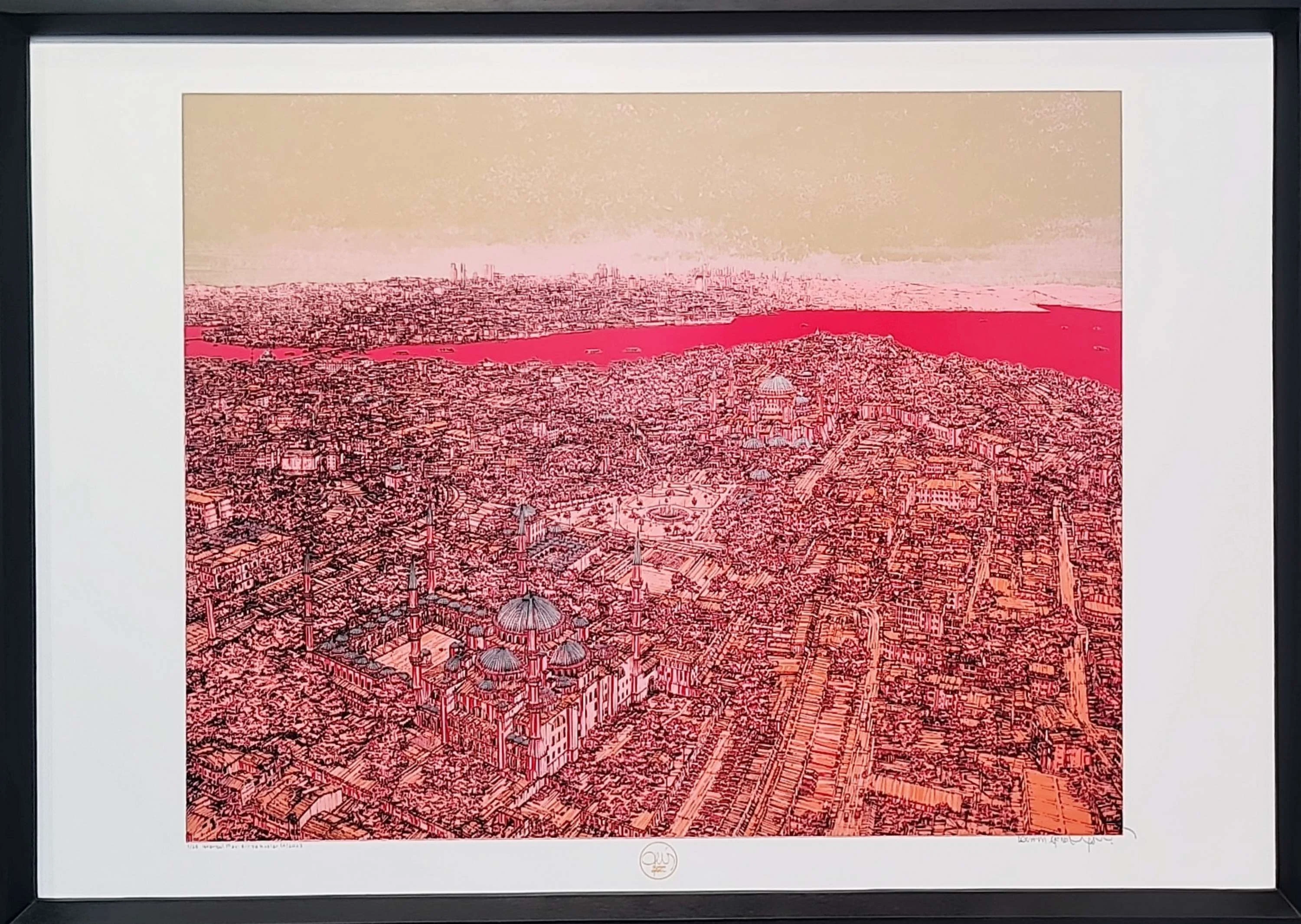 "İstanbul Mavi Şiir ve Kuşlar (A)" eseri DEVRİM ERBİL tarafından 2023 yılında 70x100 cm ölçülerinde Serigrafi tekniği ile yapılmıştır.