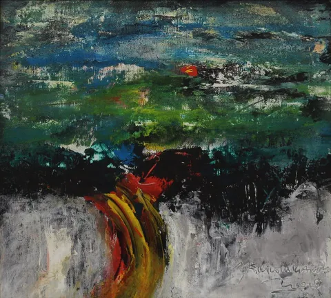"İsimsiz" eseri EKREM KADAK tarafından 37x40 cm ölçülerinde Tuval üzeri yağlı boya tekniği ile yapılmıştır.