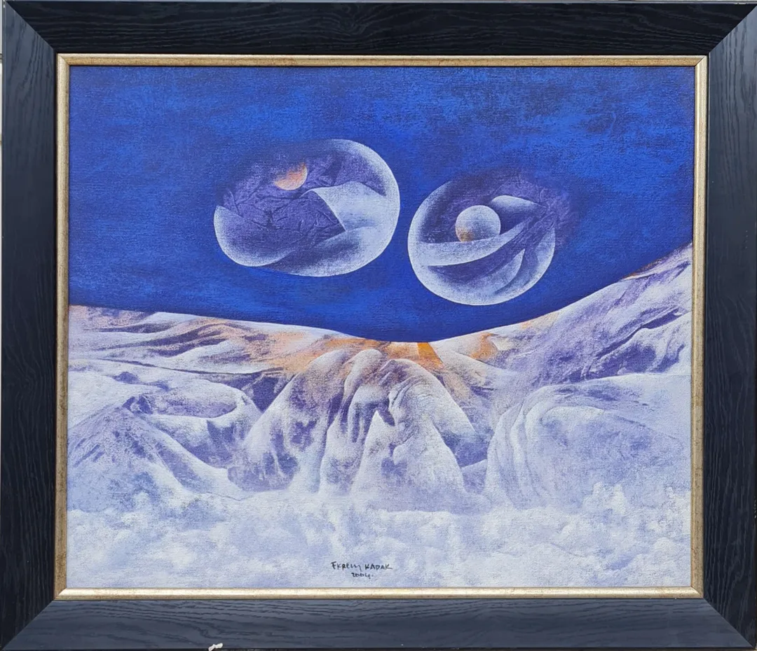 "İsimsiz" eseri EKREM KADAK tarafından 2004 yılında 50x60 cm ölçülerinde Tuval üzeri yağlı boya tekniği ile yapılmıştır.
