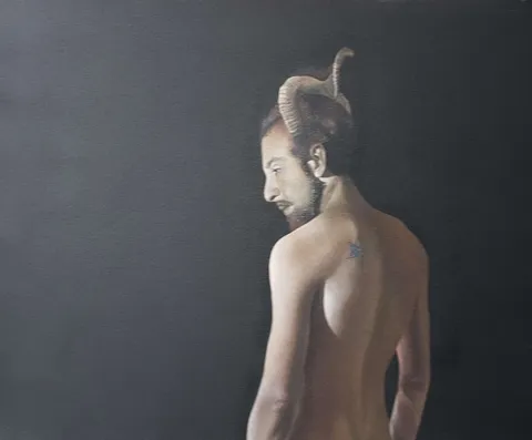 "İsimsiz" eseri EMRAH EMİR tarafından 2018 yılında 50x60 cm ölçülerinde Tuval üzeri yağlı boya tekniği ile yapılmıştır.