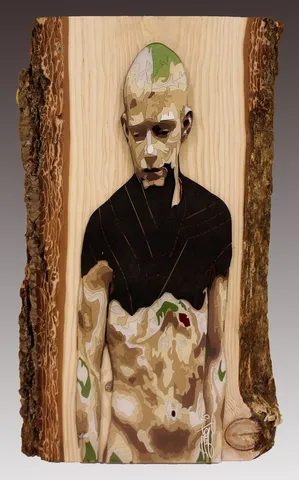 EMRE LÜLE — “İsimsiz”, 2015 "İsimsiz" eseri EMRE LÜLE tarafından 2015 yılında 60x29 cm ölçülerinde Poliplastik tekniği ile yapılmıştır.