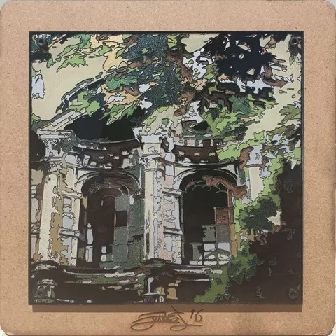 EMRE LÜLE — “Ayasofya”, 2016 "Ayasofya" eseri EMRE LÜLE tarafından 2016 yılında 25x25 cm ölçülerinde Poliplastik tekniği ile yapılmıştır.