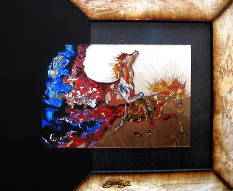 "İsimsiz" eseri EMRE LÜLE tarafından 2014 yılında 42x52 cm ölçülerinde Poliplastik tekniği ile yapılmıştır.