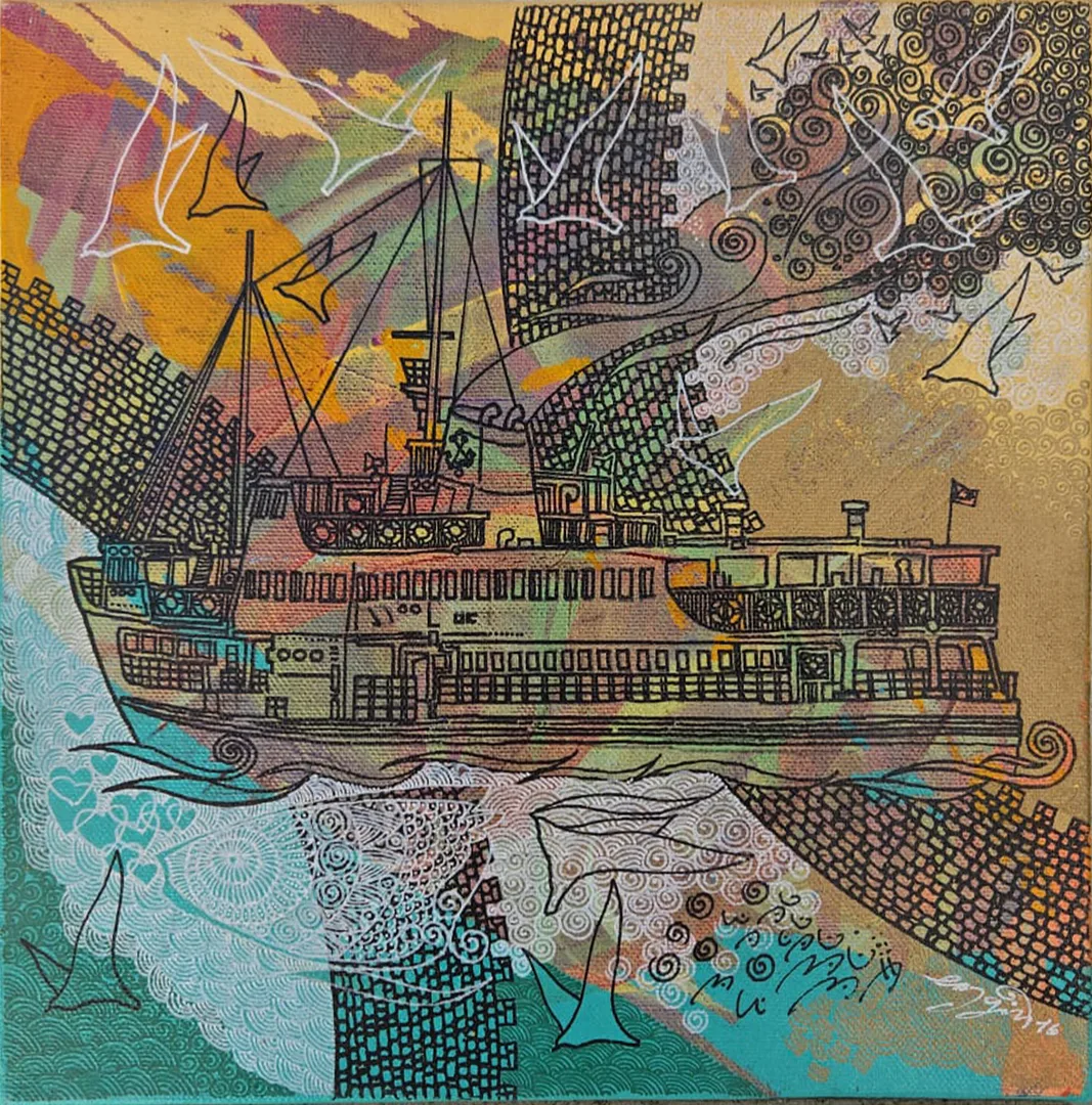yakınlaştır "İsimsiz" eseri ENGİN KORKMAZ tarafından 2016 yılında 25x25 cm ölçülerinde Tuval üzeri akrilik boya tekniği ile yapılmıştır.