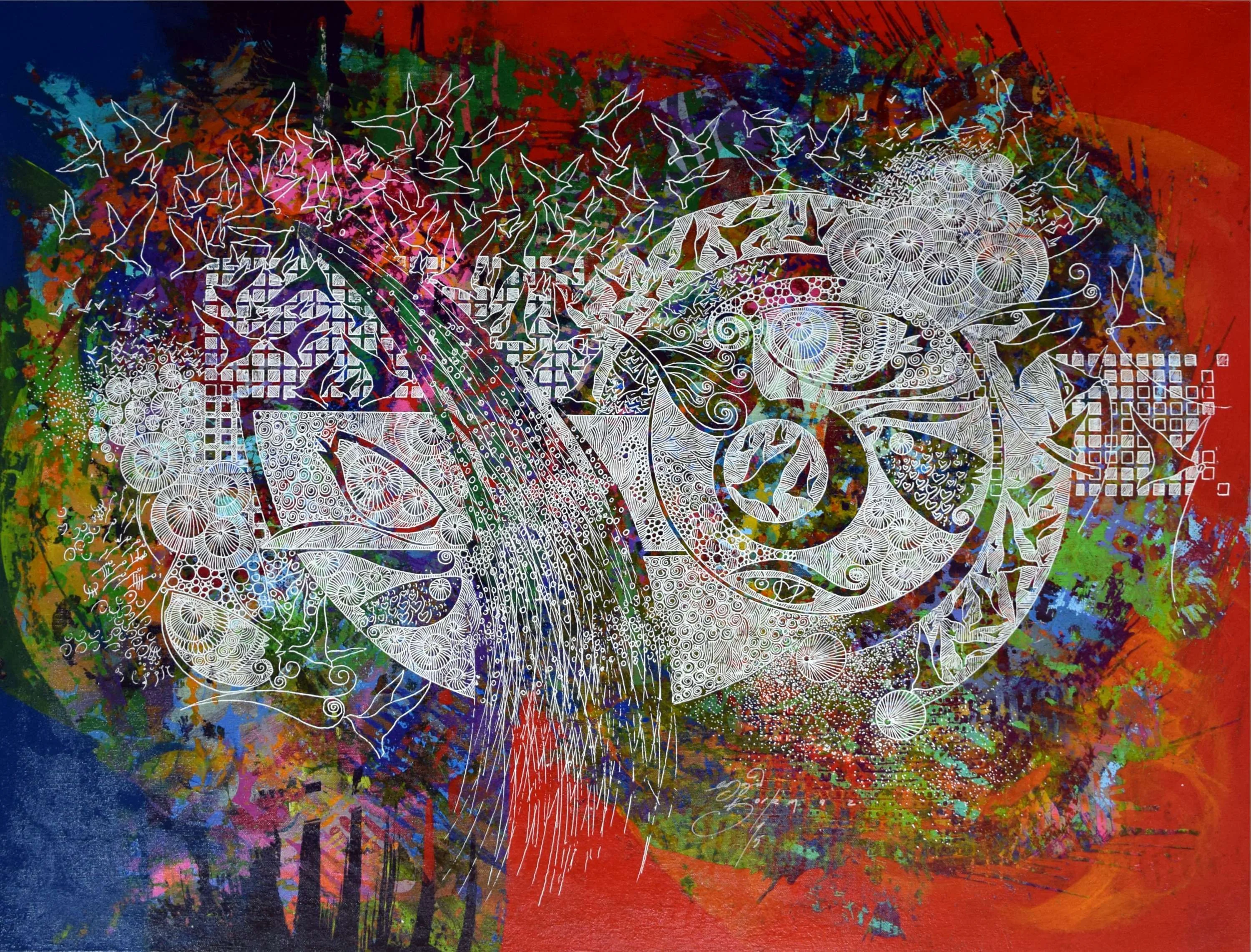 "İsimsiz" eseri ENGİN KORKMAZ tarafından 2015 yılında 73x92 cm ölçülerinde Tuval üzeri akrilik boya tekniği ile yapılmıştır.
