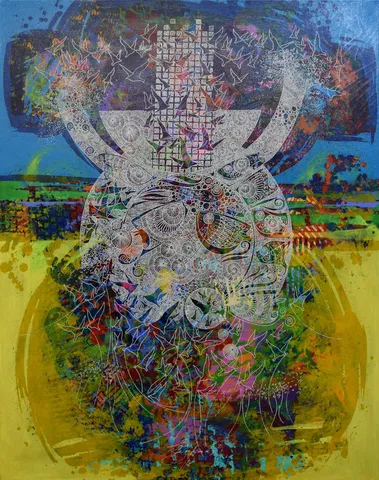 "İsimsiz" eseri ENGİN KORKMAZ tarafından 2015 yılında 92x73 cm ölçülerinde Tuval üzeri akrilik boya tekniği ile yapılmıştır.