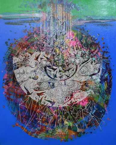 ENGİN KORKMAZ — “İsimsiz”, 2015 "İsimsiz" eseri ENGİN KORKMAZ tarafından 2015 yılında 92x73 cm ölçülerinde Tuval üzeri akrilik boya tekniği ile yapılmıştır.