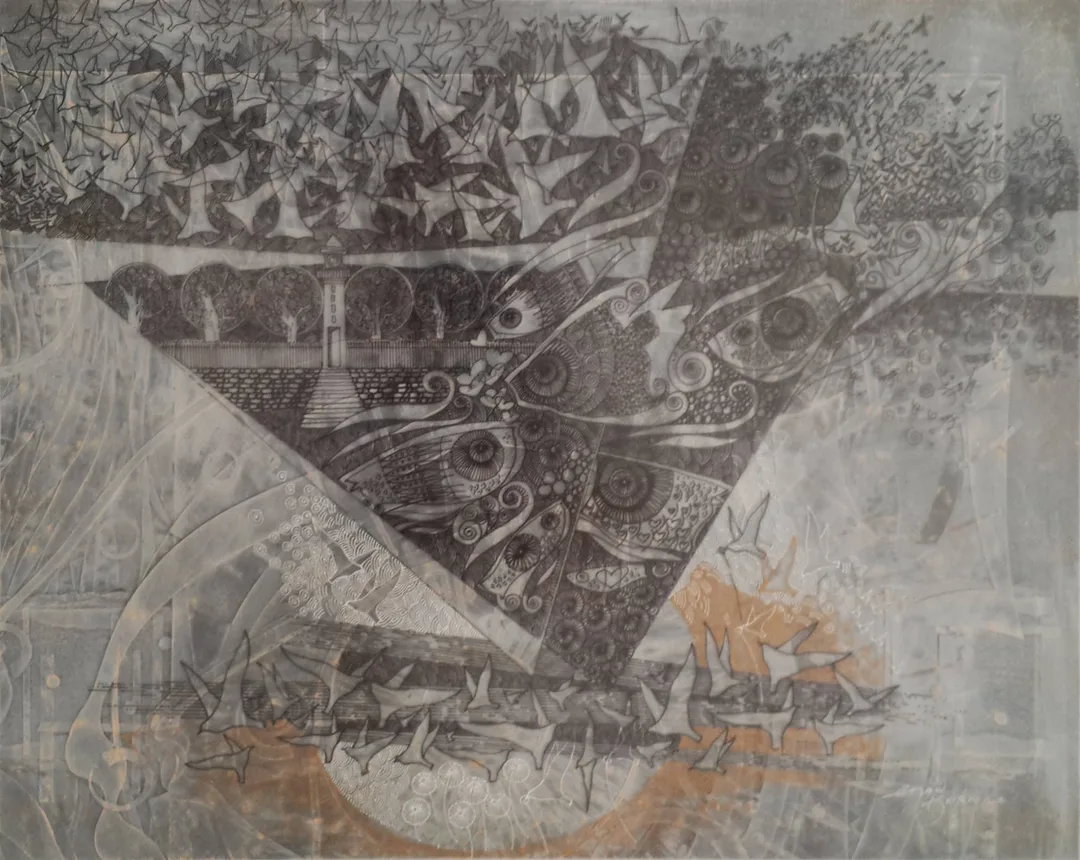 yakınlaştır "İsimsiz" eseri ENGİN KORKMAZ tarafından 2015 yılında 50x40 cm ölçülerinde Kağıt üzeri karışık teknik tekniği ile yapılmıştır.