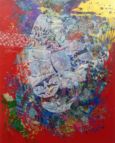 ENGİN KORKMAZ — “İsimsiz”, 2015 "İsimsiz" eseri ENGİN KORKMAZ tarafından 2015 yılında 92x73 cm ölçülerinde Tuval üzeri akrilik boya tekniği ile yapılmıştır.